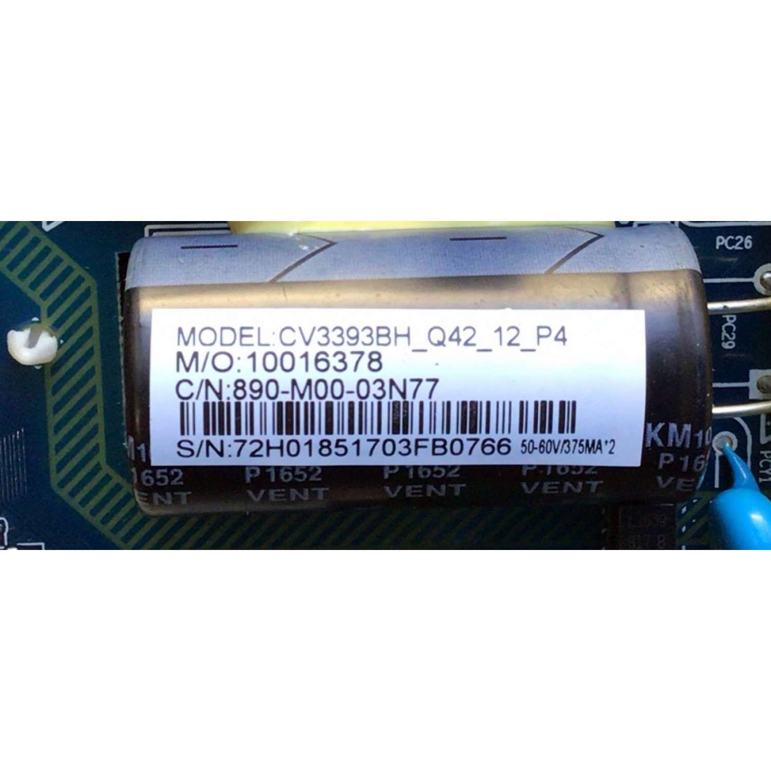 KIT DE TARJETAS PARA TV ELEMENT E17026-SY / 890-M00-03N77 / 10016378 / CV3393BH-Q42 / 72H0185 / CV3393BH_Q42_12_P4 / T-CON 55.50T15.C14 / 5550T15C14 / T500HVN07.5 / 50T15-C04 / PANEL T500-V35-DLED / MODELO ELEFW5017 - Imagen 4